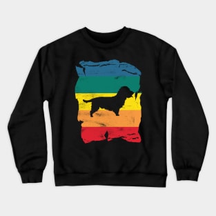 Glen of Imaal Terrier Distressed Vintage Retro Silhouette Crewneck Sweatshirt